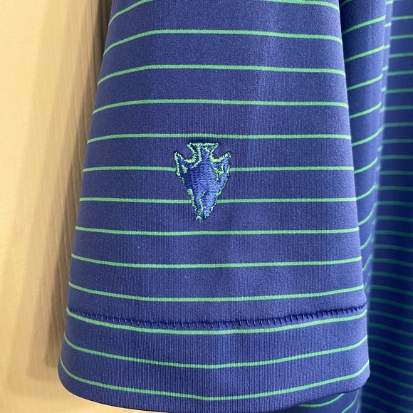 Peter Millar Summer Comfort Navy Striped Polo Shirt xxl - Picture 4 of 12